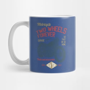 Two Wheels Forever Motorcycle Design Mug